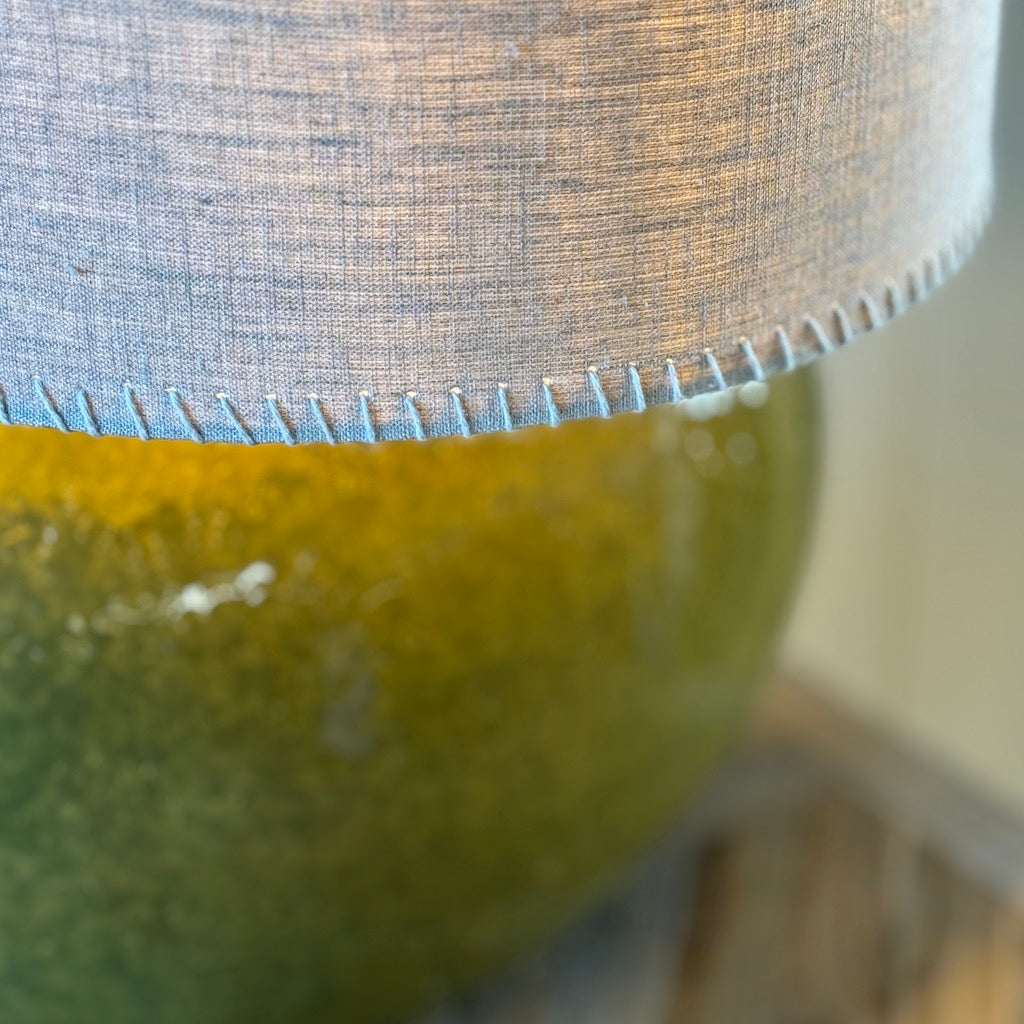 Oval Olive Table Lamp