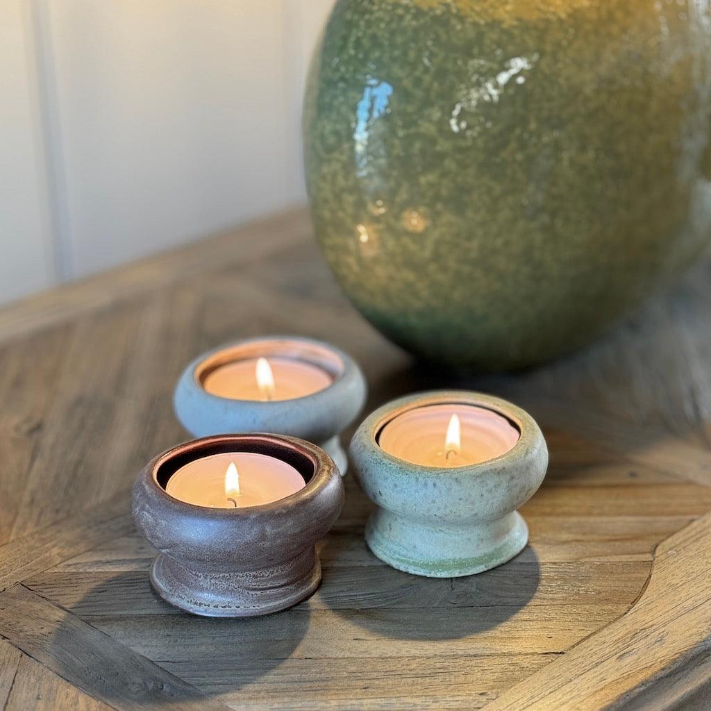 Handmade Ceramic Organic Shaped T-Light Holder