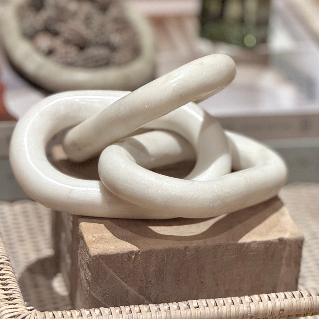 Marble Three LInk Chain Ornament