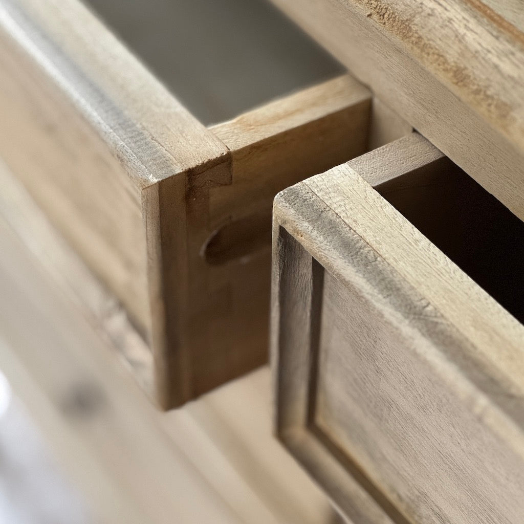 Chest Of Six Drawers Bleached Mahogany