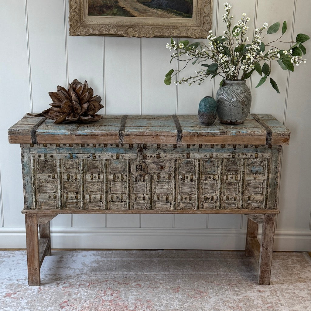 Vintage Original Indian Box Console