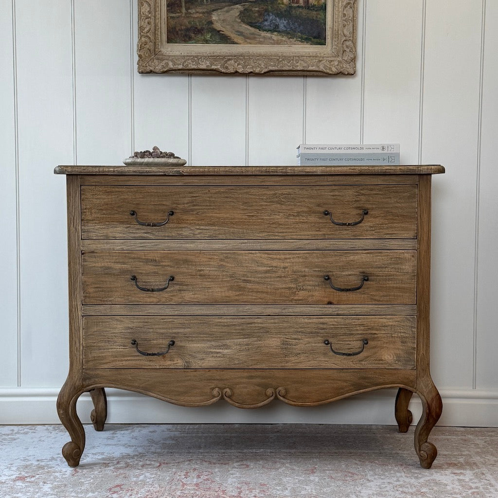 Stained Bleached Mahogany Chest of Drawers