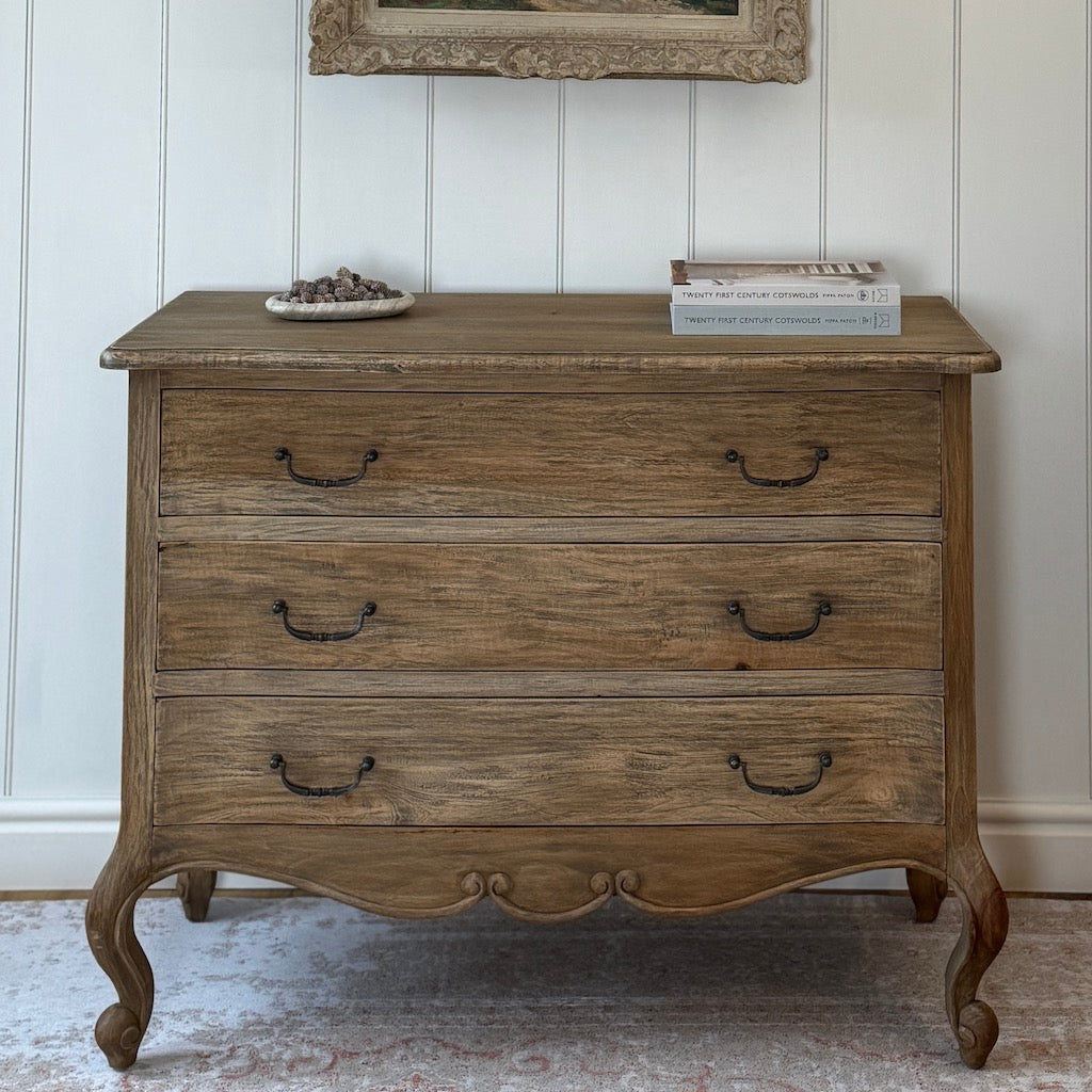 Stained Bleached Mahogany Chest of Drawers