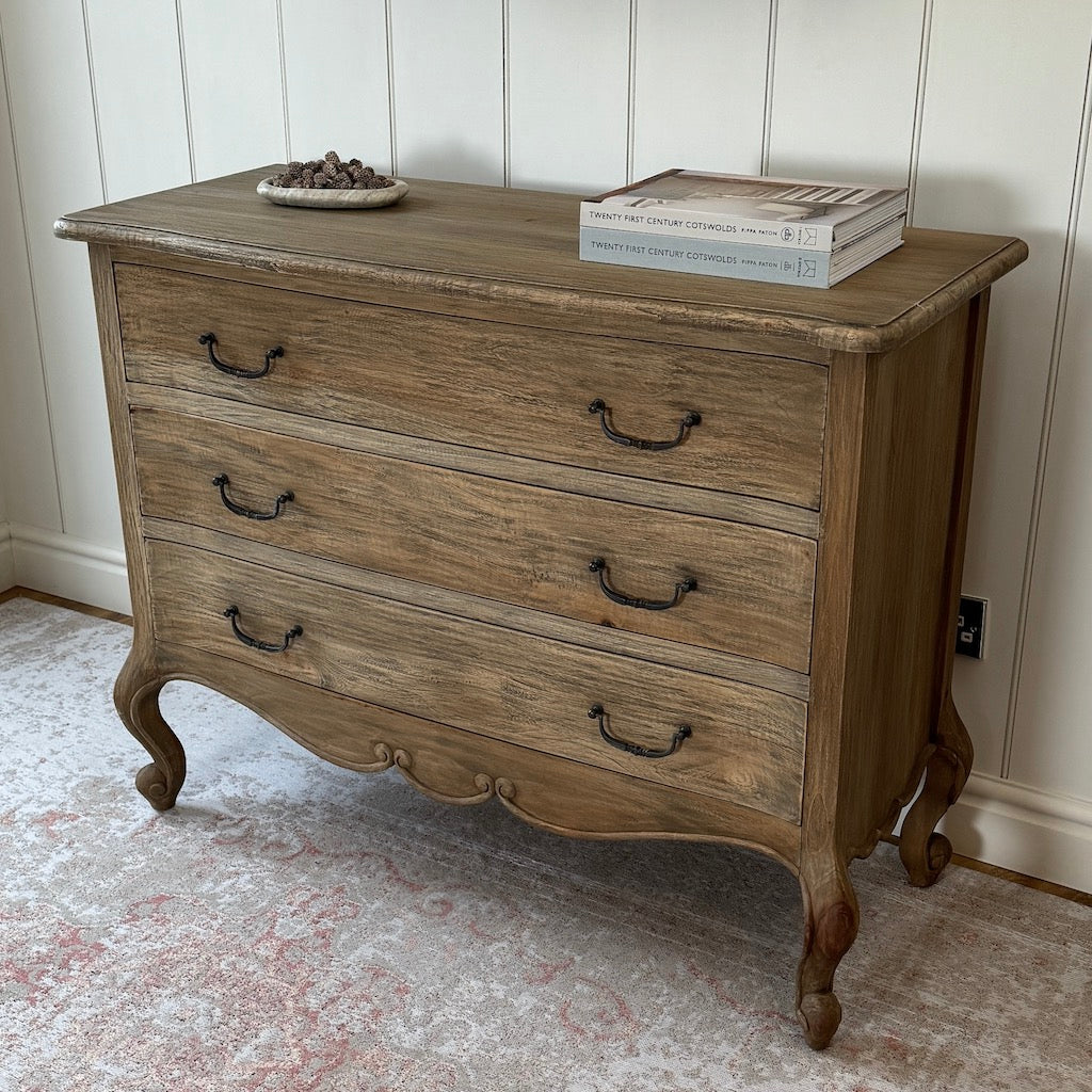 Stained Bleached Mahogany Chest of Drawers