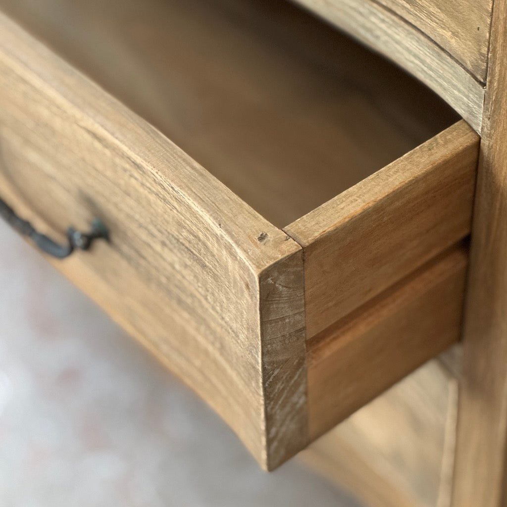 Stained Bleached Mahogany Chest of Drawers