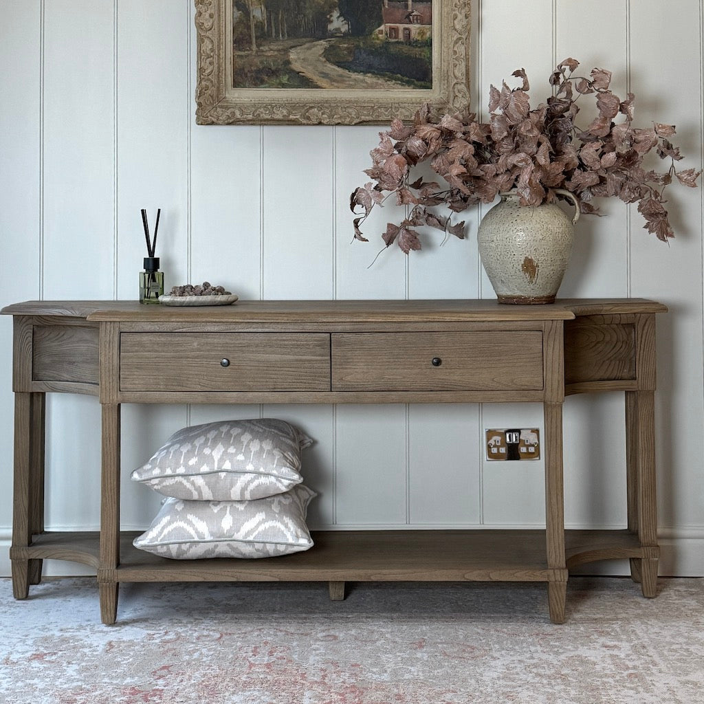 Carrie Large Oak Sofa Table