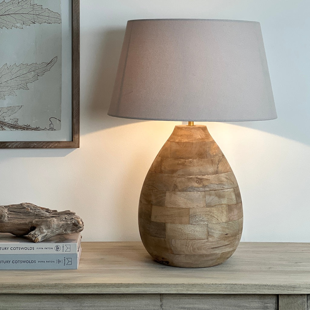 Targhee Wooden Bottle Table Lamp