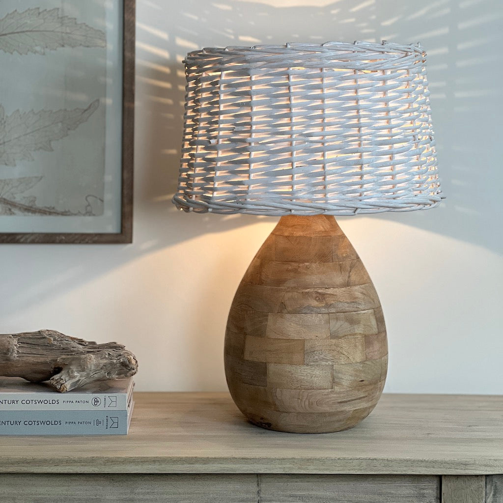 Targhee Wooden Bottle Table Lamp