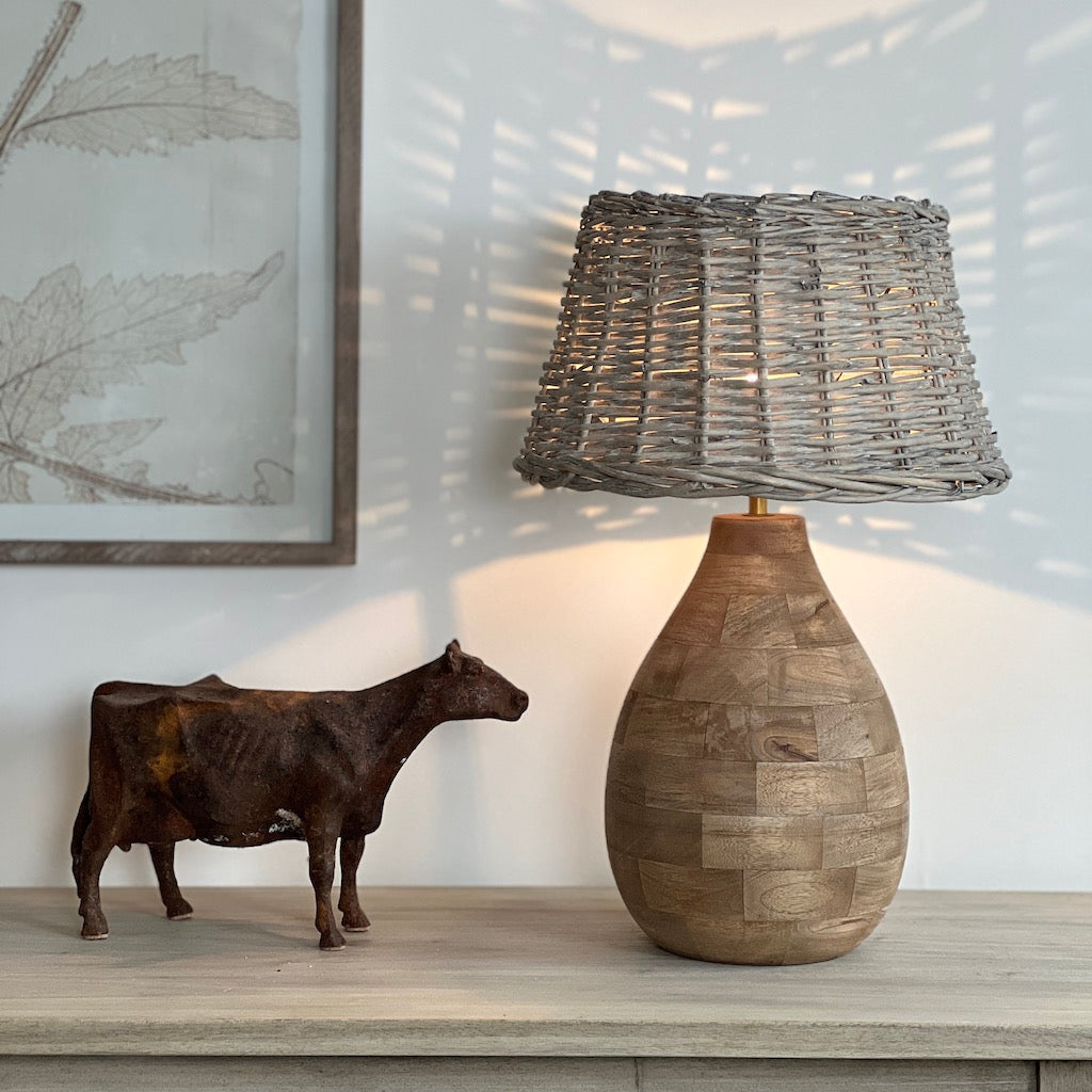 Holey Wooden Table Lamp