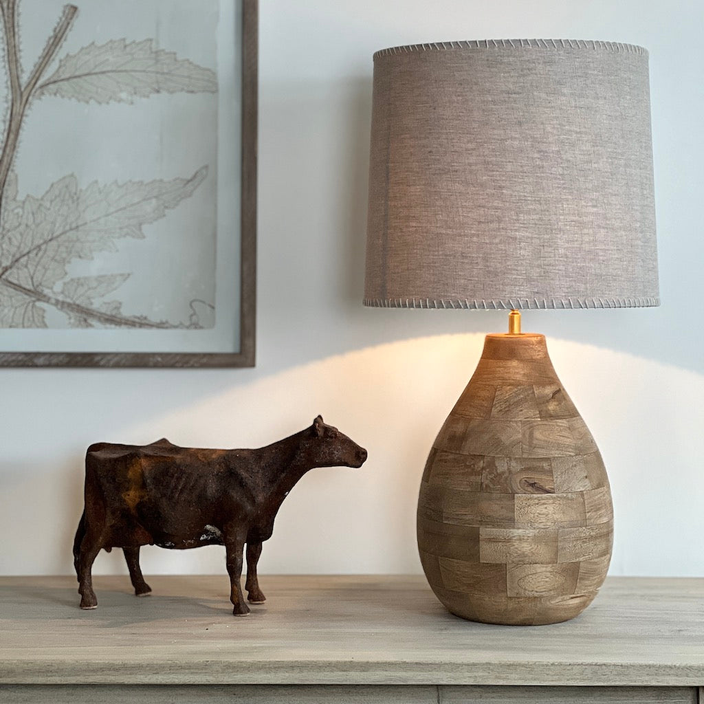 Holey Wooden Table Lamp