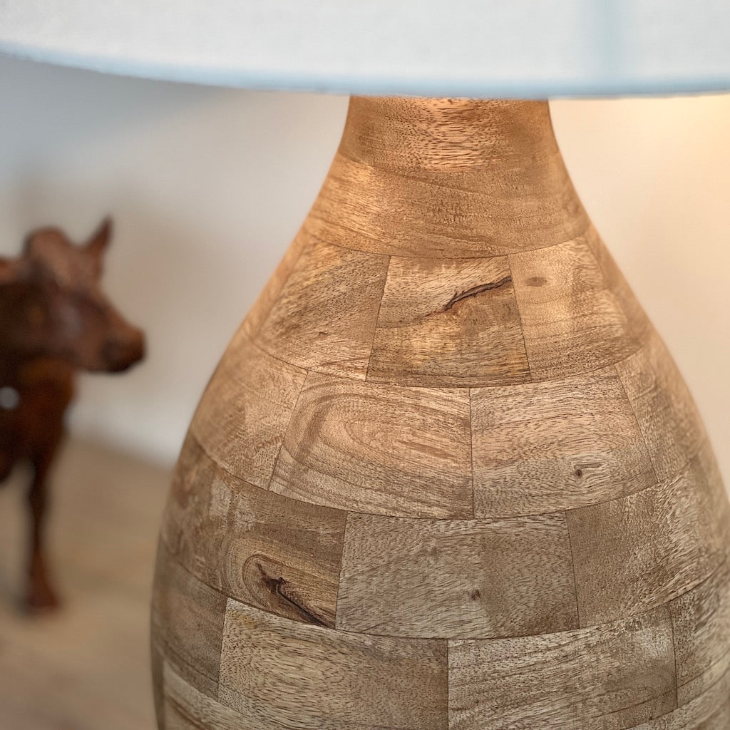 Holey Wooden Table Lamp