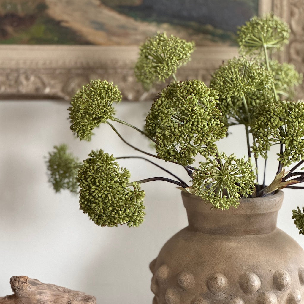 Faux Angelica Seed Head Stem