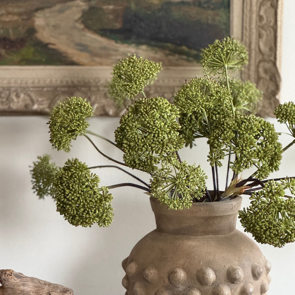 Faux Angelica Seed Head Stem