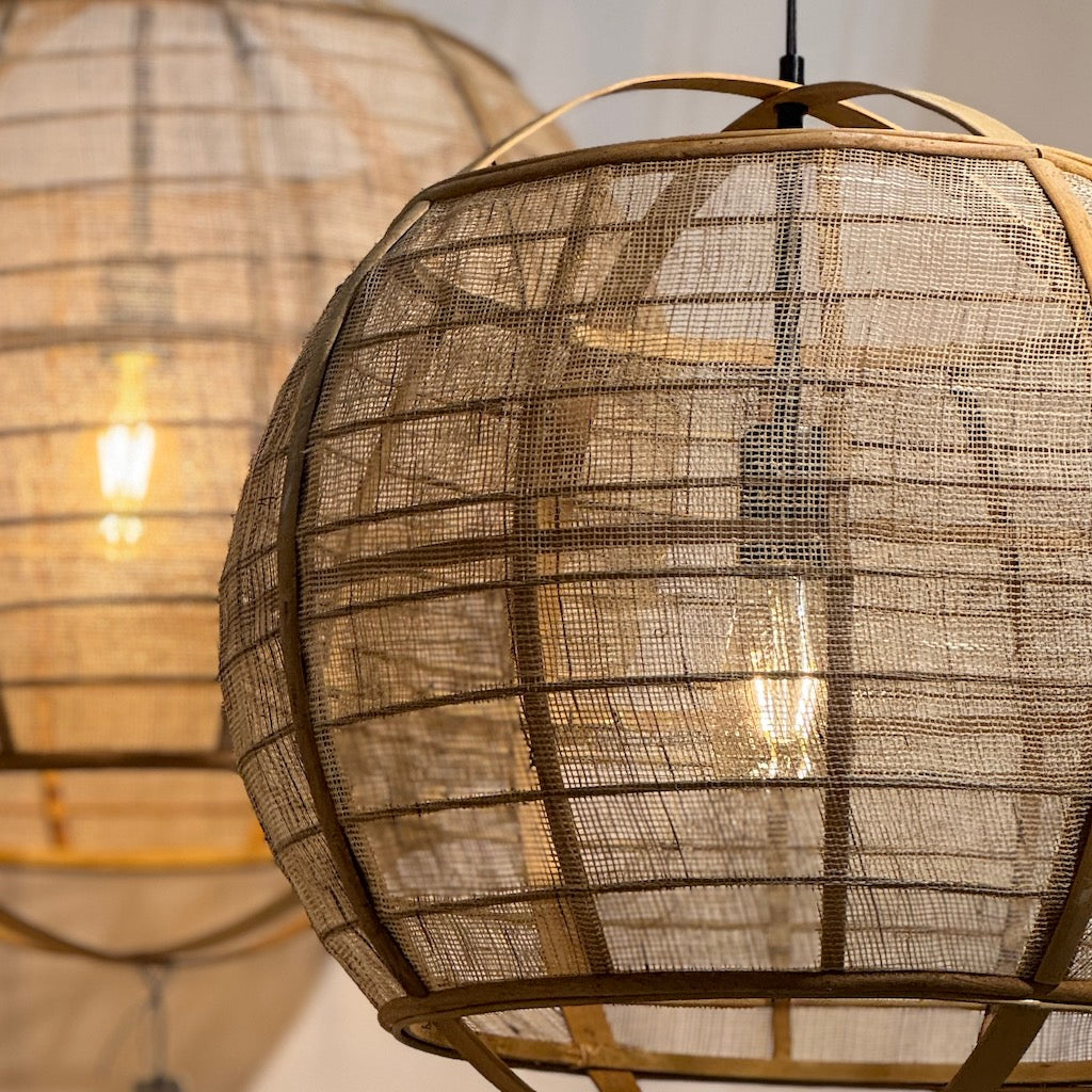 Bamboo Sphere Hanging Lamp