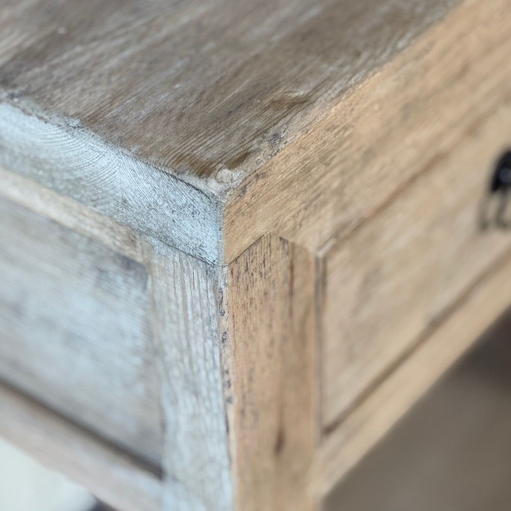 Three Drawer Console And Potboard Shelf