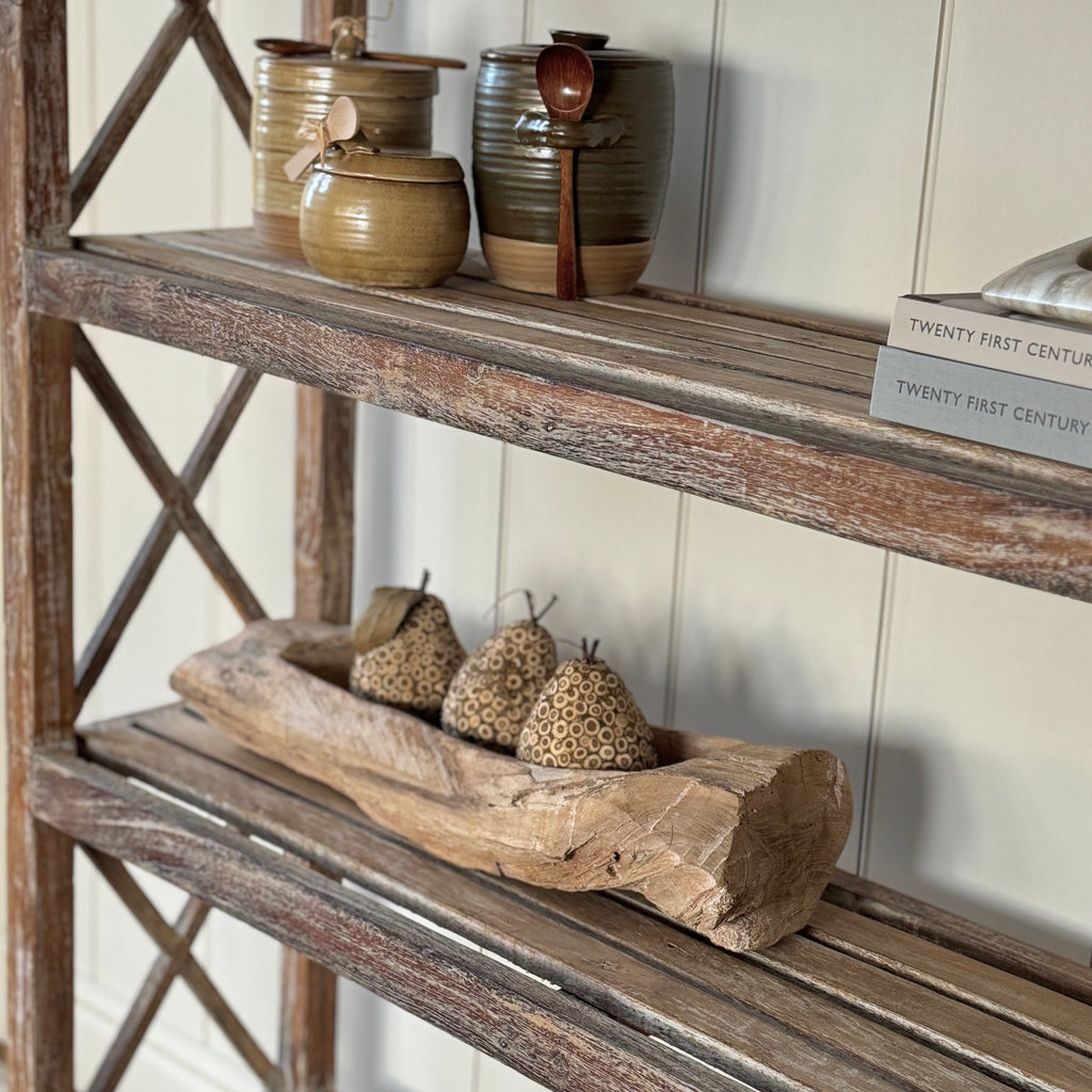 Reclaimed Teak Wooden Shelving Rack