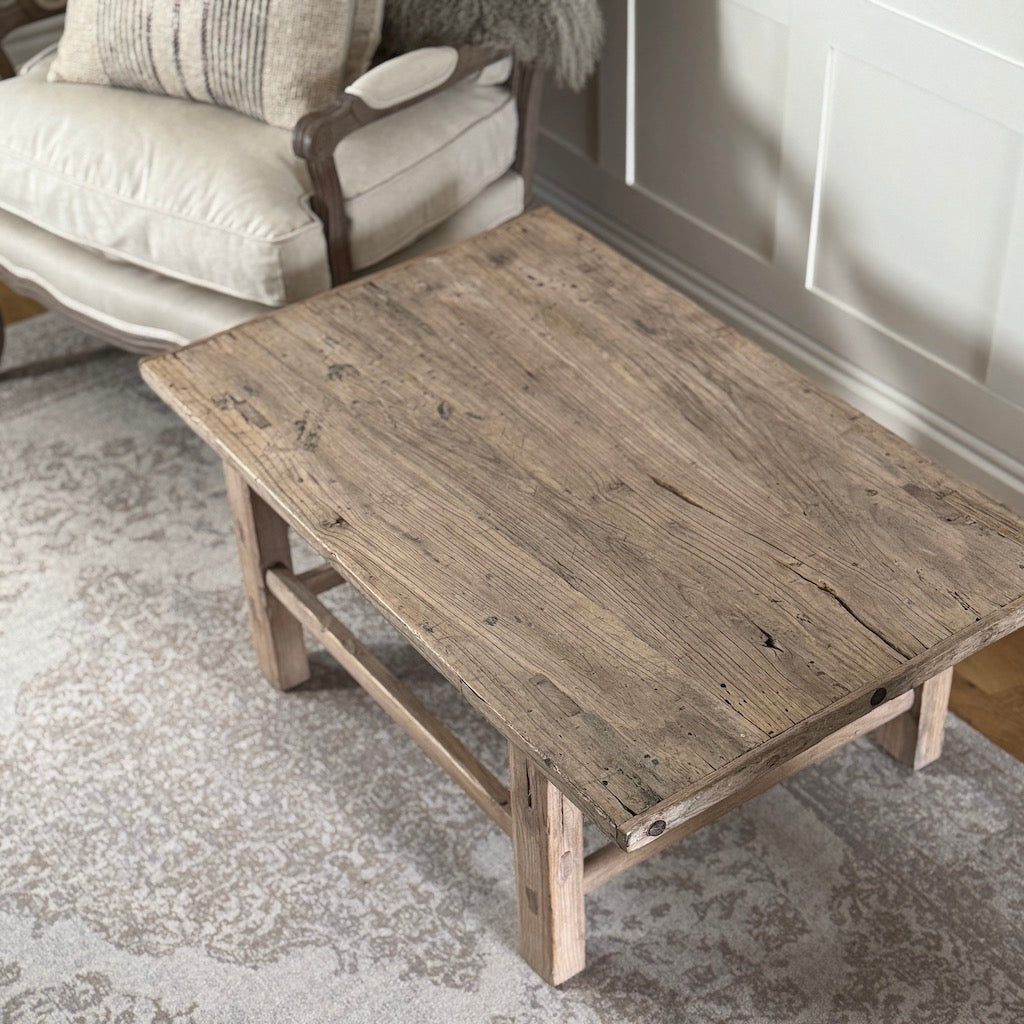 Vintage Reclaimed Wooden Small Coffee Table