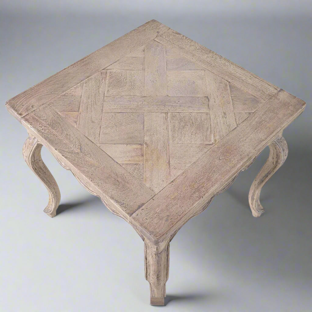 Imperial Parquet Top Square Side Table