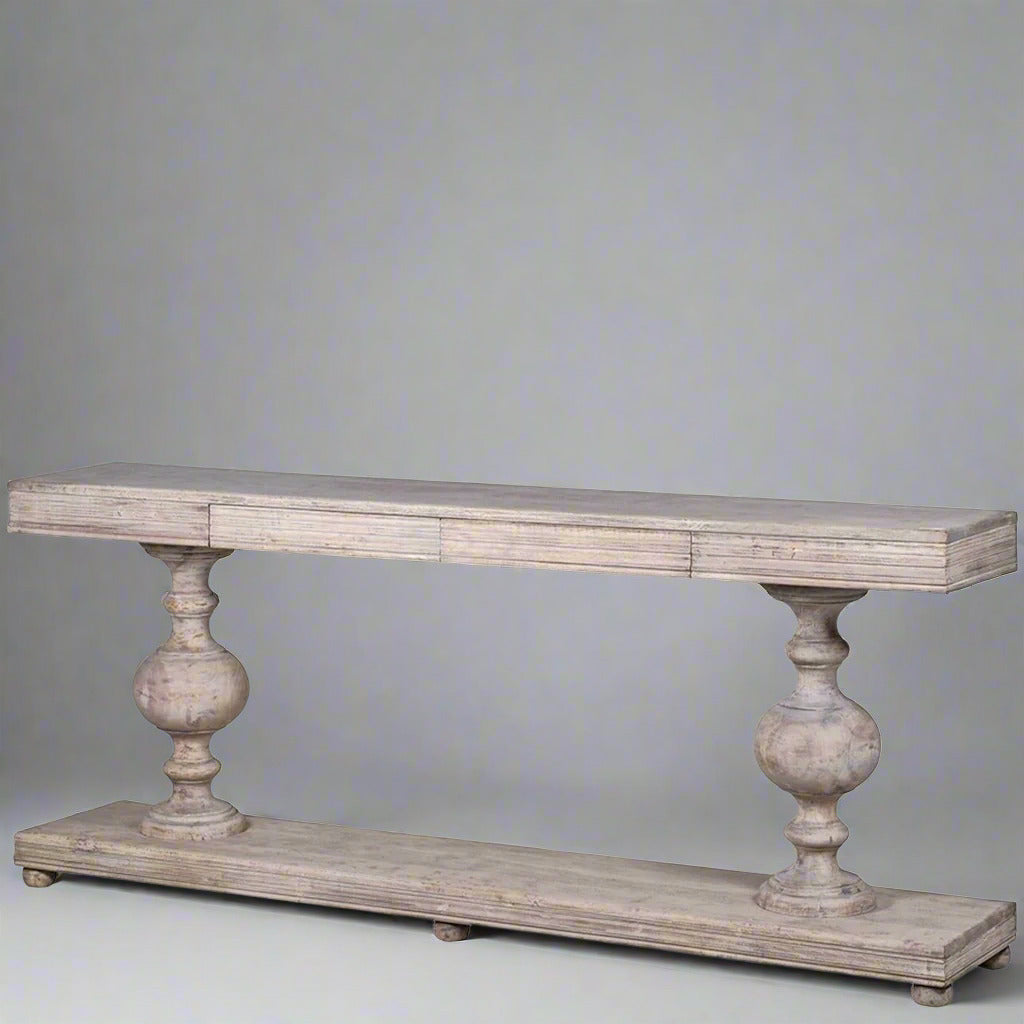 Francais Grande Bulb Leg Hall Console Table